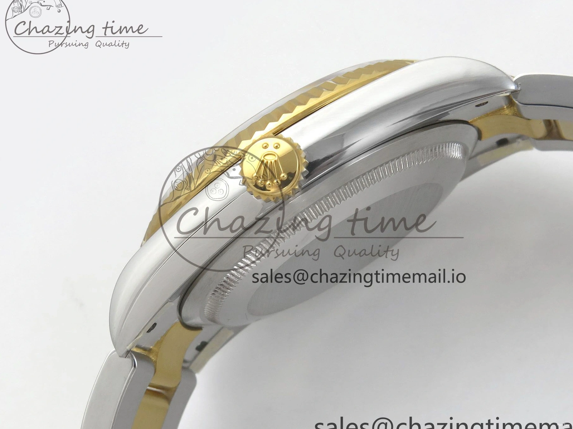 MiroTime 0327 SunProtective DateJust 36 SS YG ARF 1:1 Best Edition 904L Steel YG Leaf Diamonds Dial on Oyster Bracelet SH 87